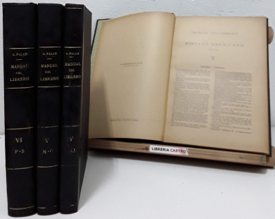 Manual del Librero Hispano-Americano. Tomos IV, V, VI y VII (IV tomos) - Antonio Palau y Dulcet
