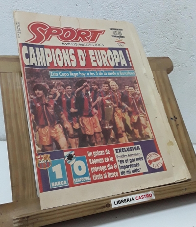 Diari Sport Nº 4496, 21 de Mayo 1992. Campions d'Europa! Con Póster - Varios