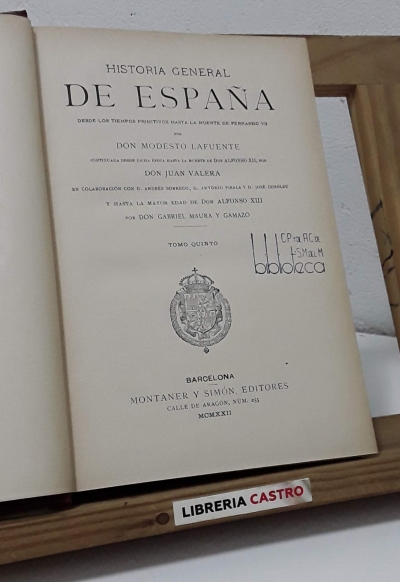 Historia general de España. Tomo 5 de 1350 a 1419 - Modesto LaFuente