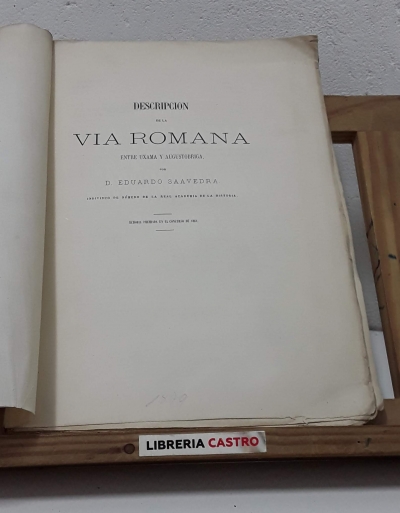 Descripción de la Via Romana entre Uxama y Augustobriga - Eduardo Saavedra.