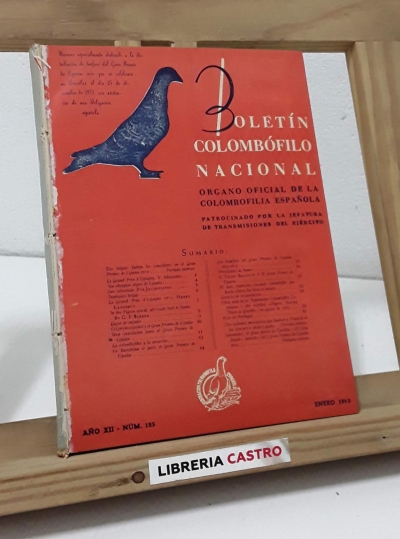 Boletín Colombófilo Nacional, año 1953 completo - Varios