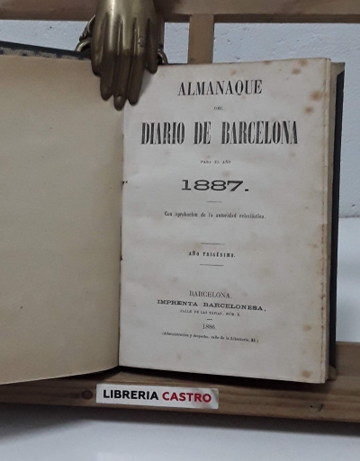 Almanaque del Diario de Barcelona. Año 1887 - Varios