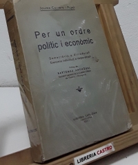 Per un ordre polític i econòmic - Jaume Carrera i Pujal