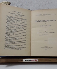 Elementos de lógica - Teodoro Lipps
