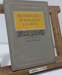 Vocabulario de Romance en Latín - Antonio de Nebrija.