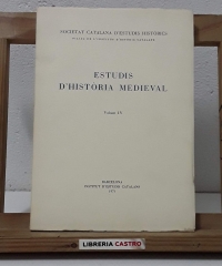 Estudis d'Història Medieval. Volum IV - Varios